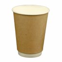 Ποτήρι χάρτινο, kraft, διπλότοιχο, 230ml (25τμχ)