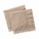 Χαρτοπετσέτα kraft, πολυτελείας, δίφυλλη, 33x33cm (80τμχ)