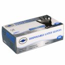 Γάντια latex ΘΑΛΑΣΣΙΝΟΣ Extra Strong, μαύρα, χωρίς πούδρα (100τμχ)