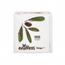 Χαρτοπετσέτα ENDLESS Mega λευκή, δίφυλλη, 33x33cm, με σχέδιο ελιά (100τμχ)