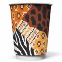 Ποτήρι χάρτινο Jungle, διπλότοιχο, καφέ, 400ml (25τμχ)