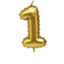 Κερί αριθμός 1, "μπαλόνι" χρυσό