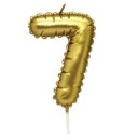 Κερί αριθμός 7, "μπαλόνι" χρυσό