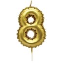 Κερί αριθμός 8, "μπαλόνι" χρυσό