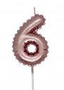 Κερί αριθμός 6, "μπαλόνι" ροζ