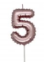 Κερί αριθμός 5, "μπαλόνι" ροζ